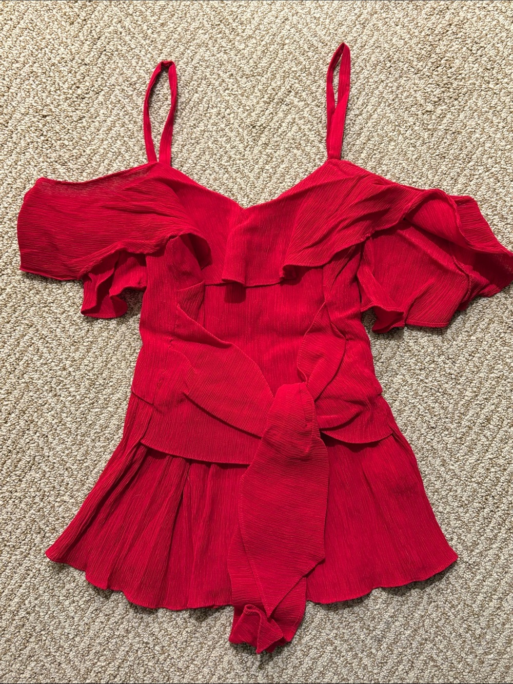 Club Monaco Bright Red Top with Slim Straps